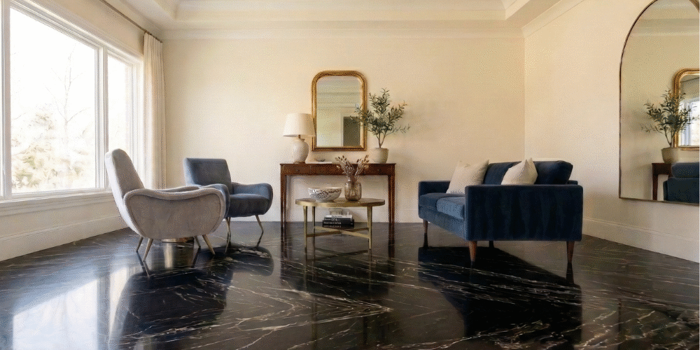types of marbles for flooring